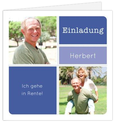 Einladung zur Pensionsfeier