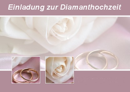 einladungskarte diamantene hochzeit