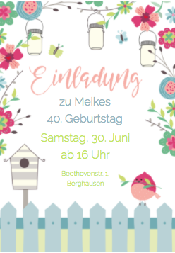 Farbenfrohe Einladung zur Gartenparty - damit liegen Sie ...