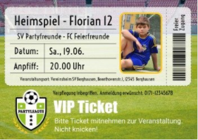 Ein VIP-Ticket zur Fußballeinladung