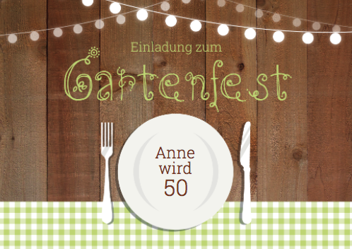 Einladungstext für eine Gartenparty