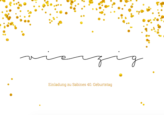 Einladung zur Glitzerparty