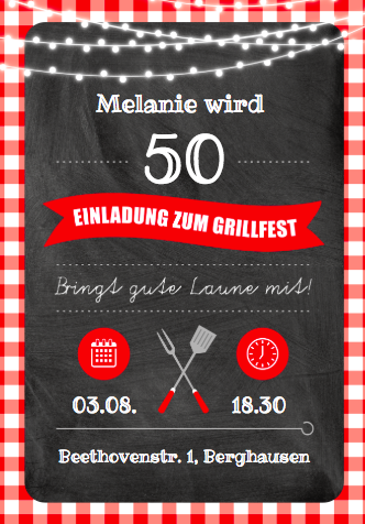 Einladung zum Grillfest, ganz klar