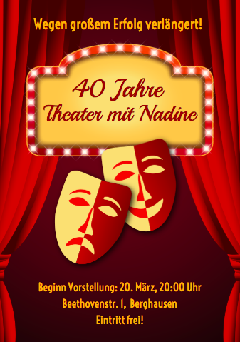 Zur Theater Party einladen oder Einladung ins Theater