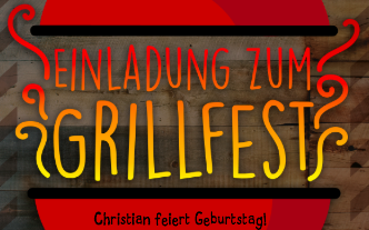 Hamburger brutzeln! Grillparty-Einladung