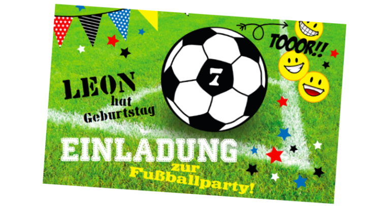 Einladung zur Fußballparty