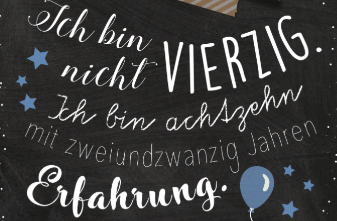 Einladung zum 40. Geburtstag anders als sonst gefeiert –