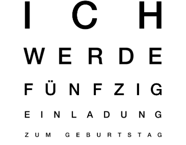 Sehr originelle Einladung zum 50. Geburtstag