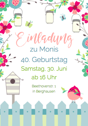 Zum Gartenfest einladen