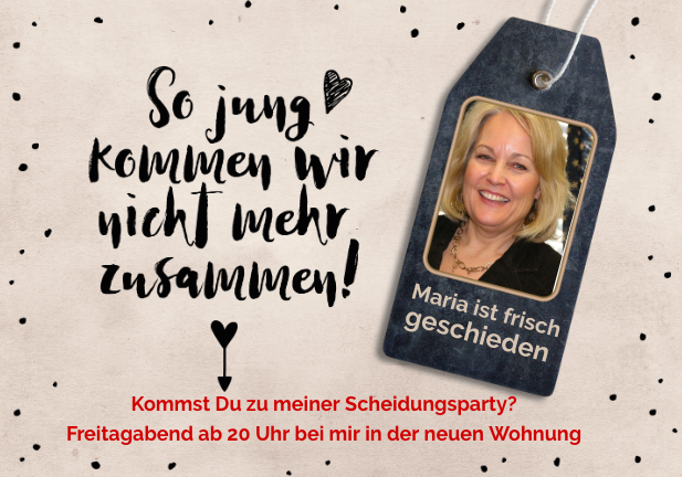 Einladung zur Scheidungsparty