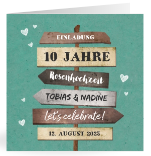 Einladung Rosenhochzeit