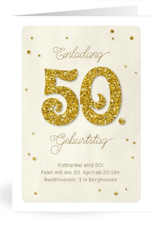 Einladung zum 50. Geburtstag