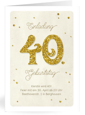 Einladung zum runden Geburtstag