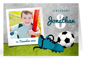 Einladung zum Geburtstag Fußballparty