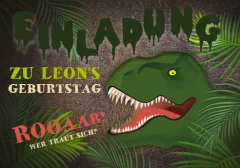 Einladung mit Dino