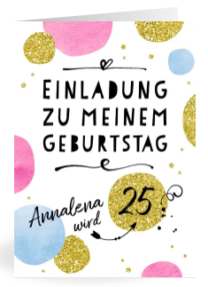 Einladung zum 25. Geburtstag