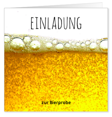 Einladung zur Bierprobe