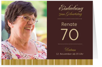 Einladungen zum 70.Geburtstag