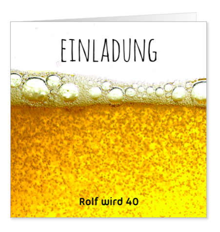 Einladung zum 40.Geburtstag