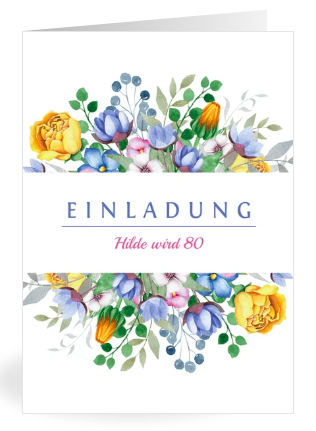 Blumige Einladungskarten