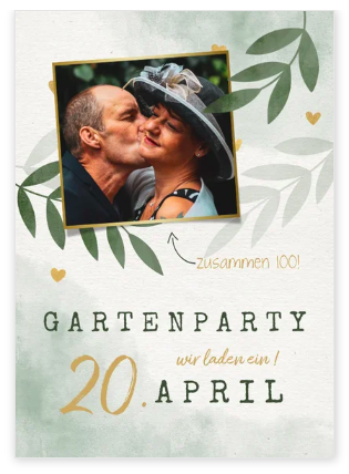 Einladung zum Gartenfest oder Gartenparty