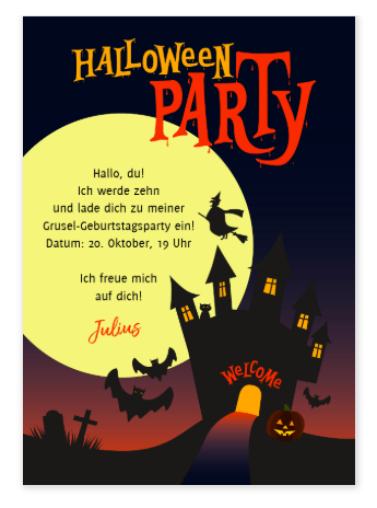 Einladung zur Halloween-Party