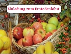 Einladung: gemeinsames Erntedankfest