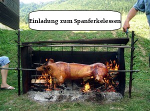 Einladung zum Spanferkelessen