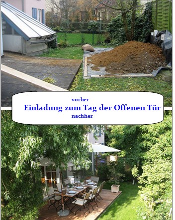 Eigener Entwurf zur Einladung zum Tag der Offenen Tür