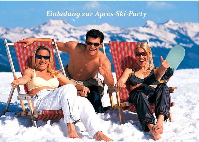 Einladung zur Après-Ski-Party