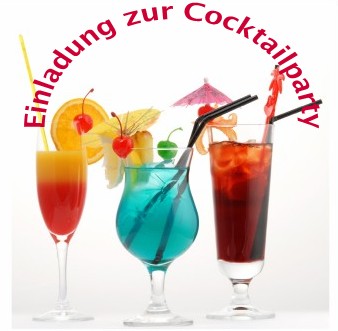 Einladung zur Cocktailparty lässt den Barkeeper fleißig ...