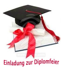 Geeignet als Einladung zur Diplomfeier