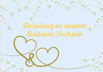 Einladung zur Goldenen Hochzeit Einladungen auf