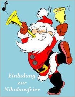 Selbstgestaltete Einladung für den Nikolaus